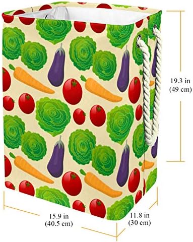 Кошница за дрехи MAPOLO за плодове и зеленчуци Сгъваема Кошница за съхранение на бельо с Дръжки Подвижни Скоби,