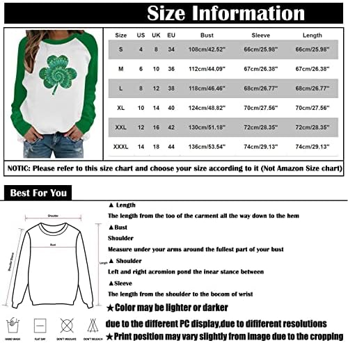 Ризата на Деня на Св. Патрик, Дамски Пролетни Блузи Големи Размери, Графични Тениски, Удобни Блузи с кръгло