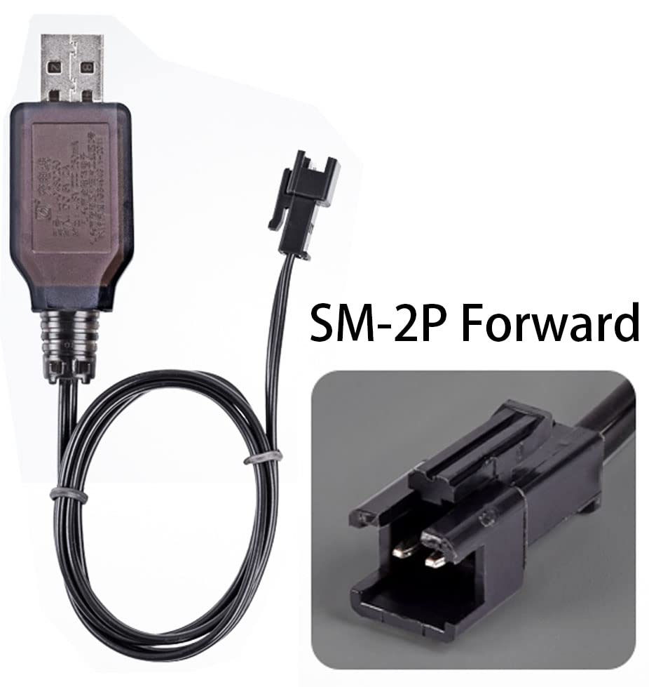 JIECHUN 2 елемента SM-2Т Положителен USB-Кабел за Зареждане Радиоуправляемого колата 4,8 На 250 ma Ni-MH Ni-CD