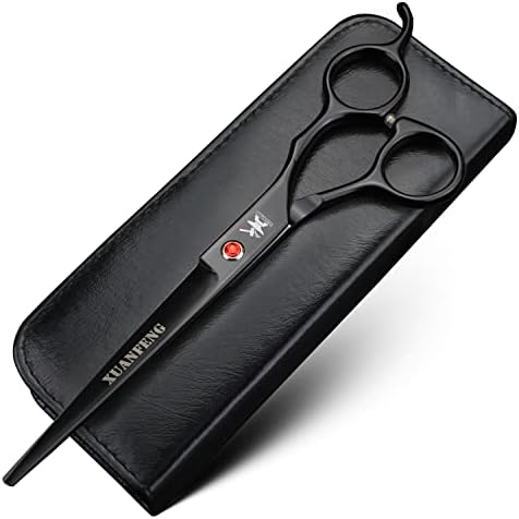 XUANFENG Черни 7-инчов Ножици за коса, Фризьорски ножици за подстригване и филировочные Ножици, подходящи за