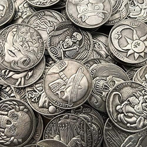 Реплика Възпоменателни Монети Сребърно Покритие Монета Американски Бъфало Покер Монета 1937 Колекция От Ръчно