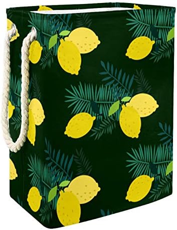 Кошница за дрехи MAPOLO Лимонена киселина, с Листа, Сгъваема Кошница за съхранение на бельо с дръжки, Подвижни