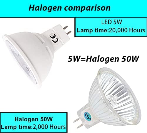 GRV MR16 G5.3 Led лампа AC110-120V 5 W, Еквивалент 50w Халогенна Лампа Led Прожектор, Лампа За трекового и вътрешно