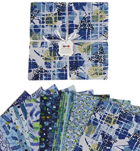 Предварително изрежете 10-инчов комплект от памучен плат с принтом в азиатската тематика Soimoi, квадрати за