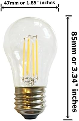 Anyray 5 крушки LED A15 (еквивалент на 40 Вата), Вентилатор на Тавана С Мека Бяла Светлина на Universal E27