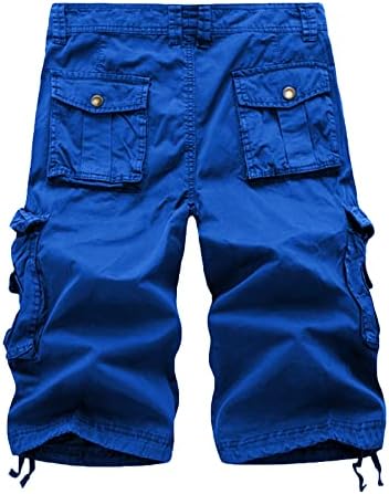 DuDubaby товари шорти за мъже свободен cut с шнурком шорти за бягане ежедневна мода плътен цвят мулти-джоб шорти