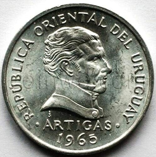 Уругвайская монета от 50 цента 1965 година, Диаметър 23,5 mm