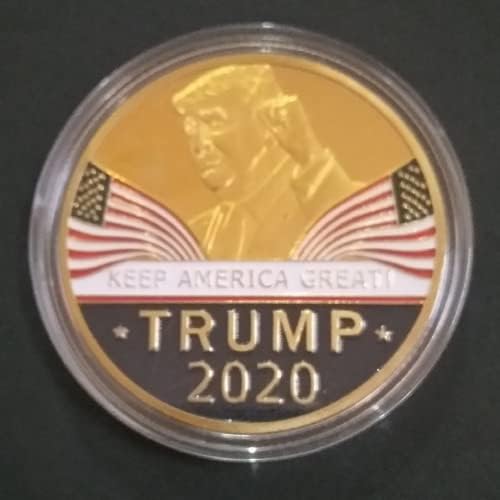 2020 Тръмп Двупосочен Флаг, Двустранен Рисувани Тръмп Тръмп Метална Възпоменателна Монета Предизвикателство