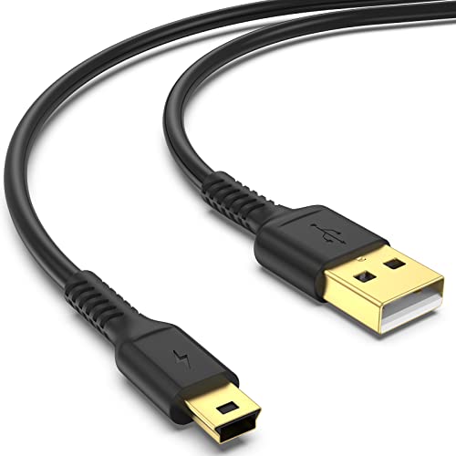 кабел Mini USB с дължина 3 метра, Стандартен кабел за зарядно устройство от USB 2.0 до Mini B, Здрав кабел за