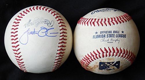 Джъстин О ' Конър с автограф е Използвал играта Fsl Baseball (лъчи) Без доказателства! - В играта MLB Използвани