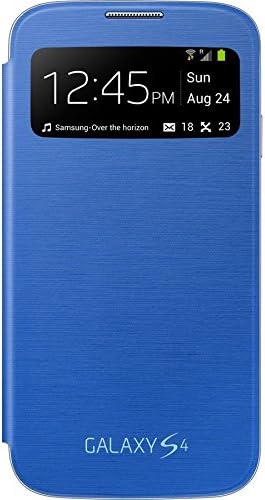 Samsung Galaxy S4 S-View калъф-книжка с панти капак (светло синьо)