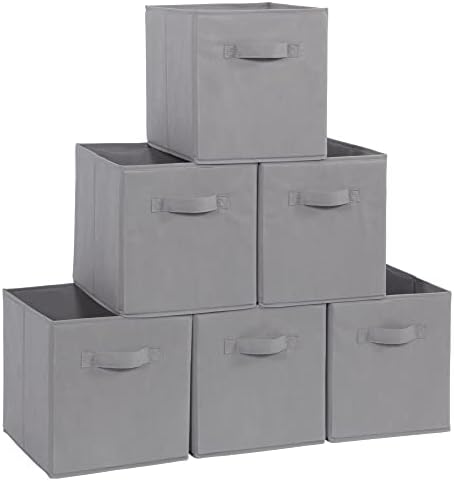 Кубчета за съхранение на МАНИАК, 11-Инчови Сгъваеми Кутии за съхранение с дръжки, 6 Опаковки Филтър Сгъваеми Кутии за организиране, Трайни Кутии за съхранение в гард?