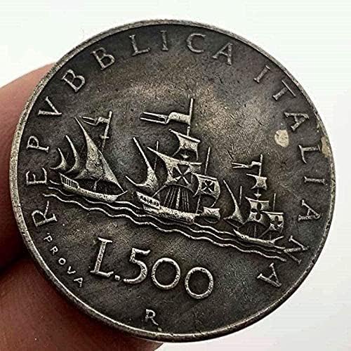 Италиански Антични Латунная Стара Сребърен Медал са подбрани Монета Занаят 29 мм Медни Стара Сребърна Монета