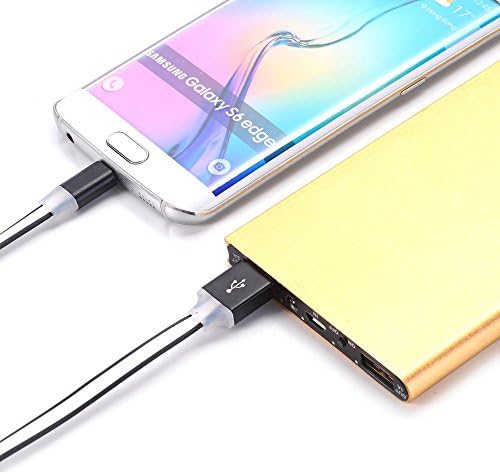 FEIAOPO Конектор от алуминиева сплав Micro USB Кабел за синхронизация на данни и зареждане за Samsung Galaxy