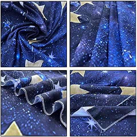 7x5ft Детско Шоу в Нощното Небе Мерцающая Малка Звезда Снимки Декори Бял Облак, Галактиката Звездното Небе Плат