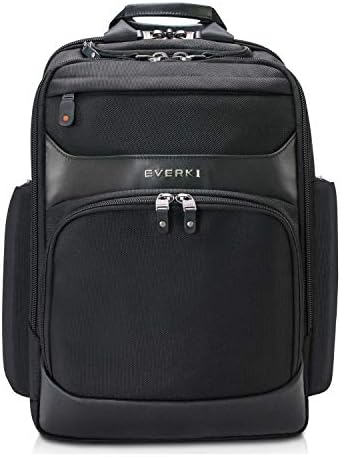 Раница за лаптоп Everki Onyx Premium Business Executive с диагонал 17,3 инча, от балистични найлон и кожа, удобен