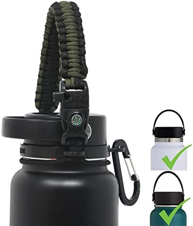 One MissionX Paracord Handle 2.0 за бутилки с вода, Hydro Flask с широко гърло - И е съвместим с Желязо Flask,