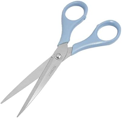 X-DREE 7,3 Дълги шевни Ножици за бродерия Ръчни инструменти Сребристо-син оттенък (7,3 'Tijeras de papel artesanal