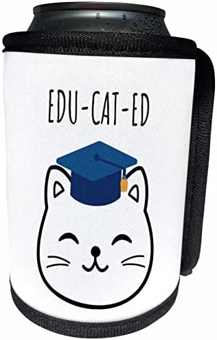 3dRose EDU CAT ЕД Забавен подарък за бала - опаковки за бутилки-охладител (cc-360696-1)