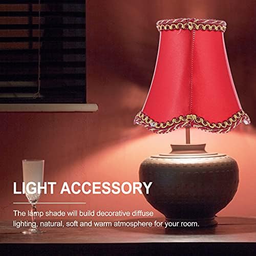 OSALADI Малък Лампион за Настолни Лампи Подмяна Плат Антикварен Осмоъгълни Кралския Камбанка Лампа за Лампи