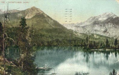 Пощенска картичка Pettit Lakes, щата Айдахо