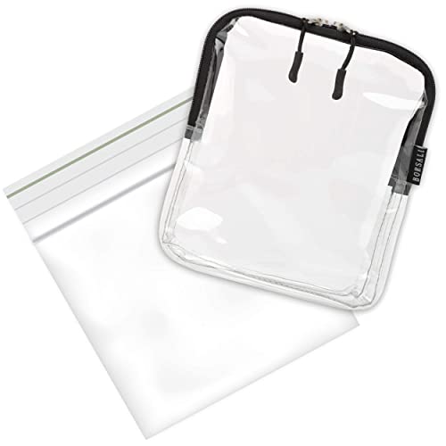 Одобрен TSA прозрачна чанта за тоалетни принадлежности BORSALI и преносимо Хартия, сапун за ръце, за къмпинг,